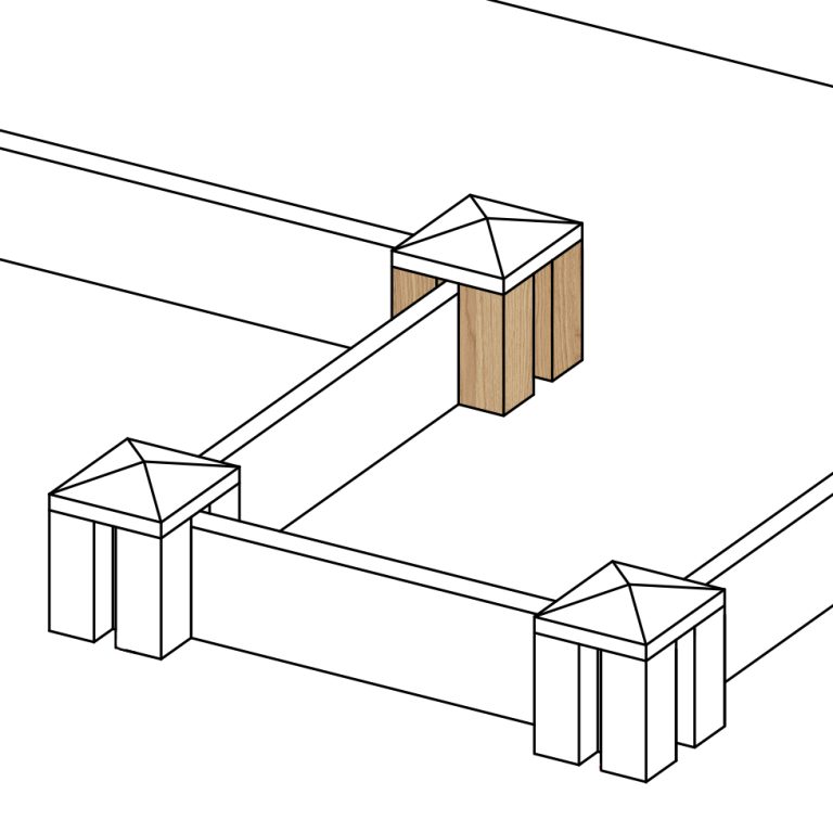 Onlywood Orto rialzato componibile LEGORTO - Perno in Legno trattato Altezza 15 cm -0