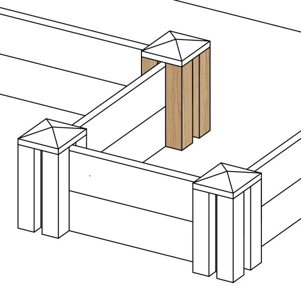 Onlywood Orto rialzato componibile LEGORTO - Perno in Legno trattato Altezza 28 cm -0