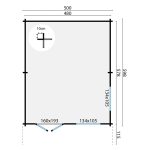 Onlywood Casetta in legno da giardino NIEDERSACHSEN - 500 X 598 cm - Spessore 70 mm-82689