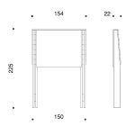 Bacheca Arredo Urbano BERNINA in Legno Trattato 22 x 154 x 225 h cm-83161