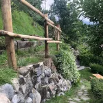 Onlywood Staccionata in Legno Rustica Valdostana a pali interi in Castagno Scortecciato-83564