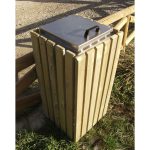 Cestino Arredo Urbano LINDO 50 x 50 x 95 h cm-0