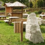 Cestino Arredo Urbano SIMPLY in Legno Trattato 32 x 40 x 120 h cm-0