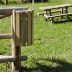 Cestino Arredo Urbano SIMPLY in Legno Trattato 32 x 40 x 120 h cm-83164