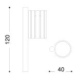 Cestino Arredo Urbano SIMPLY in Legno Trattato 32 x 40 x 120 h cm-88668