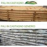 Onlywood Staccionata in Legno Rustica con traversa diagonale in Castagno Scortecciato-84023
