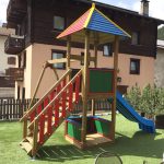 Parco giochi in Legno Torre COUNTRY con Scivolo e Altalena - Giochi per Parchi pubblici -83127