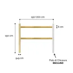 Onlywood Staccionata in Legno due Fori con Pali Quadri in Pino -84150