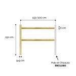 Onlywood Staccionata in Legno due Fori con Pali Quadri in Pino -84150