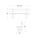 Panchine Arredo Urbano PRESTIGE PARK in Legno Trattato - 2 dimensioni -83098
