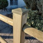 Onlywood Staccionata in Legno due Fori con Pali Quadri in Pino -84148