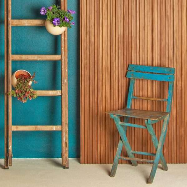 Onlywood Rivestimento in Legno per Esterni in Teak PETTINE - Effetto Cannettato-0