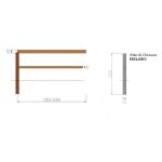 Onlywood Staccionata a 1 traversa + corrimano in Castagno tornito-83261