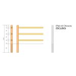 Onlywood Staccionata in Legno a 3 traverse in Pino-83972