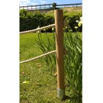 Onlywood Staccionata con Corda in Castagno Tornito PREZZO a Campata 150/200 cm - foto 4