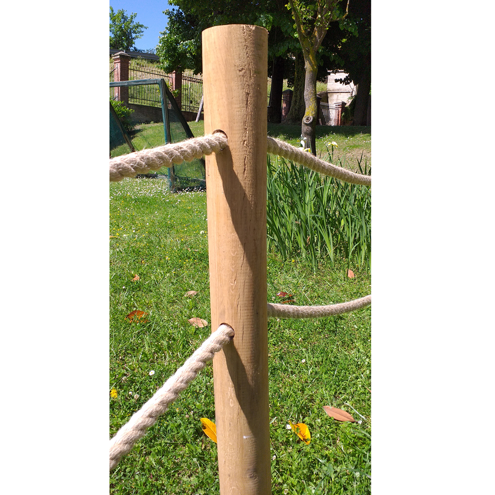 Onlywood Staccionata con corda in Pino-84105