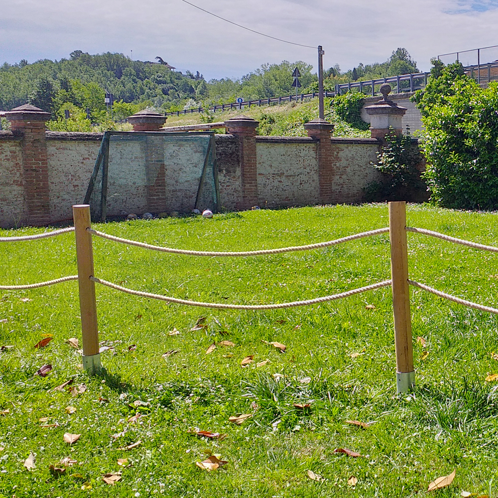 Onlywood Staccionata con corda in Pino-0