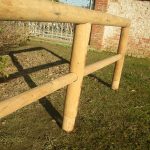 Onlywood Staccionata a 1 traversa + corrimano in Castagno tornito-0