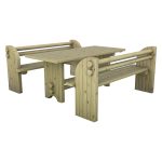 Tavolo e Panche PRESTIGE per Arredo Urbano in Legno Trattato-0