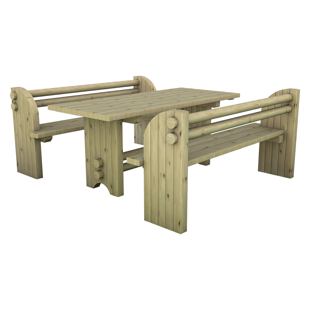 Tavolo e Panche PRESTIGE per Arredo Urbano in Legno Trattato-0 Tavolo e Panche PRESTIGE per Arredo Urbano in Legno Trattato-0