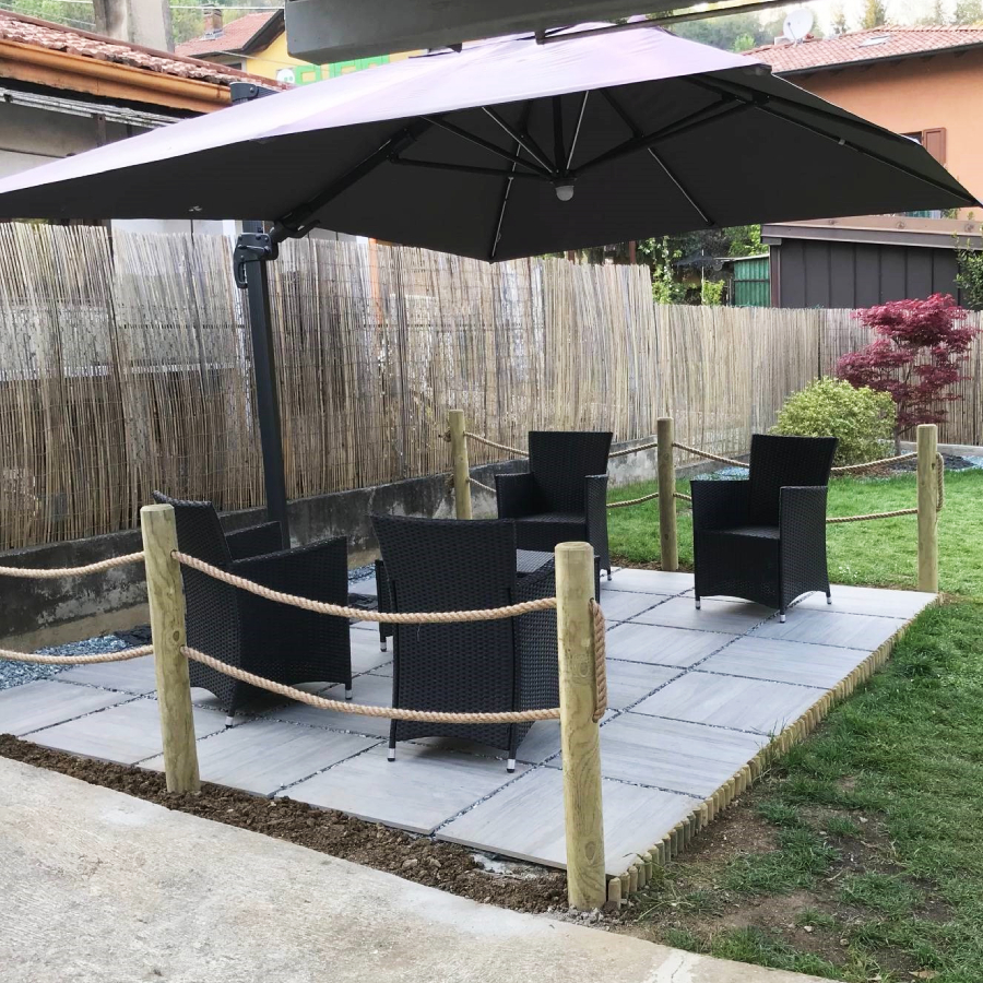 Onlywood Staccionata con corda in Pino-84108