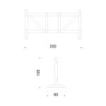 Transenna Arredo Urbano REGINA 200 x 60 x 105 cm con Cartello-83147