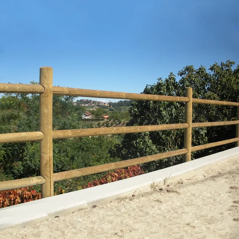 Onlywood Staccionata in Legno a 3 traverse in Pino PREZZO a Campata 150/200 cm