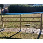 Onlywood Staccionata in Legno Valdostana con Pali Quadri in Pino-84119