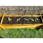 Onlywood Orto rialzato da esterno 4 Scomparti in Legno Trattato in Autoclave Dimensioni 120 x 40 x 27 cm - Cassoni orto con montaggio ad incastro e tessuto non tessuto compreso-84917