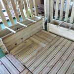 Onlywood Orto rialzato da esterno 4 Scomparti in Legno Trattato in Autoclave Dimensioni 120 x 40 x 36 cm - Cassoni orto con montaggio ad incastro e tessuto non tessuto compreso-84955