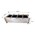 Onlywood Orto rialzato da esterno 4 Scomparti in Legno Trattato in Autoclave Dimensioni 120 x 40 x 27 cm - Cassoni orto con montaggio ad incastro e tessuto non tessuto compreso-84919