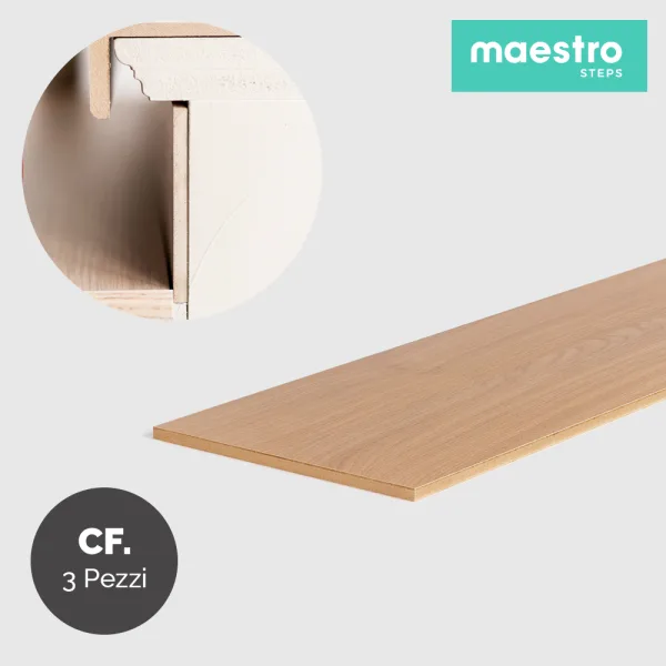 ALZATE TEXAS OAK Rivestimento per Scale Interne - Confezione 3 Pezzi -0