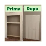 Onlywood Anta per Armadio a Muro a Persiana 51 x 205 cm in Legno verniciato Bianco - foto 19