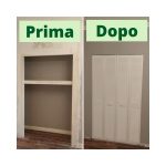 Onlywood Anta per Armadio a Muro a Persiana 510 x 2050 mm in Legno verniciato Bianco-85709