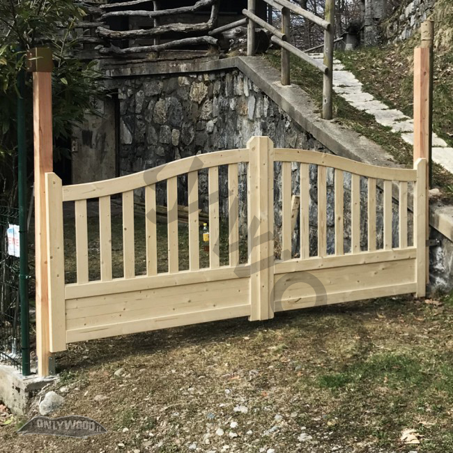 Cancello in Legno Doppio modello GAND 300 x 130 cm-0