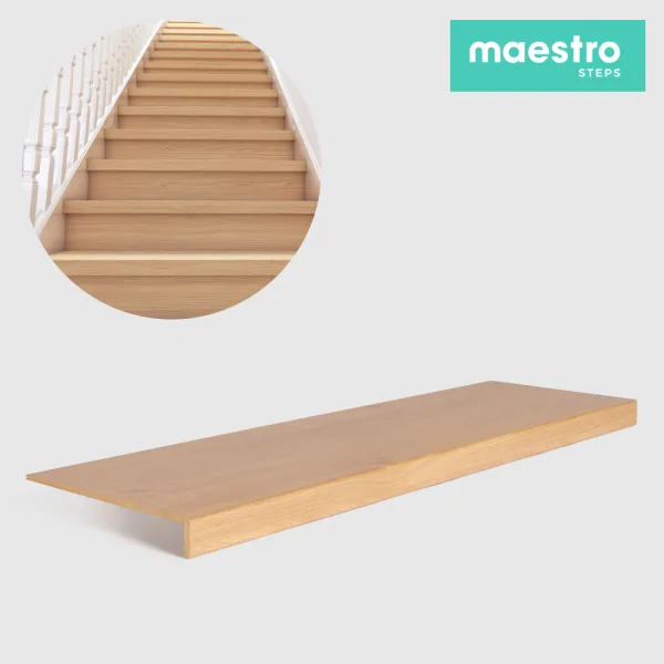 GRADINO TEXAS OAK Rivestimento Scale Interne Fai da te - Larghezza max 130 cm-0