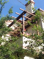 Onlywood Pergola in Legno Autoportante BASIC in Pino Trattato per Coperture Leggere - ANCHE SU MISURA-85978