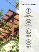 Onlywood Pergola in Legno Addossata BASIC in Pino Trattato per Coperture Leggere - ANCHE SU MISURA - foto 3