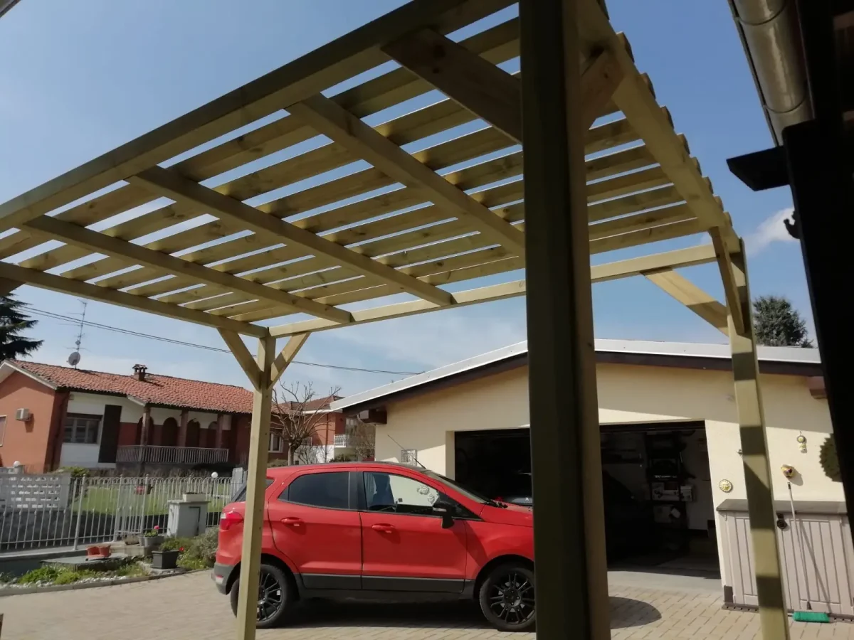 Onlywood Pergola autoportante MODERN in Legno Pino Trattato per Coperture Leggere – ANCHE SU MISURA - immagine 2