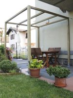 Onlywood Pergola autoportante MODERN in Legno Pino Trattato per Coperture Leggere - ANCHE SU MISURA-85973