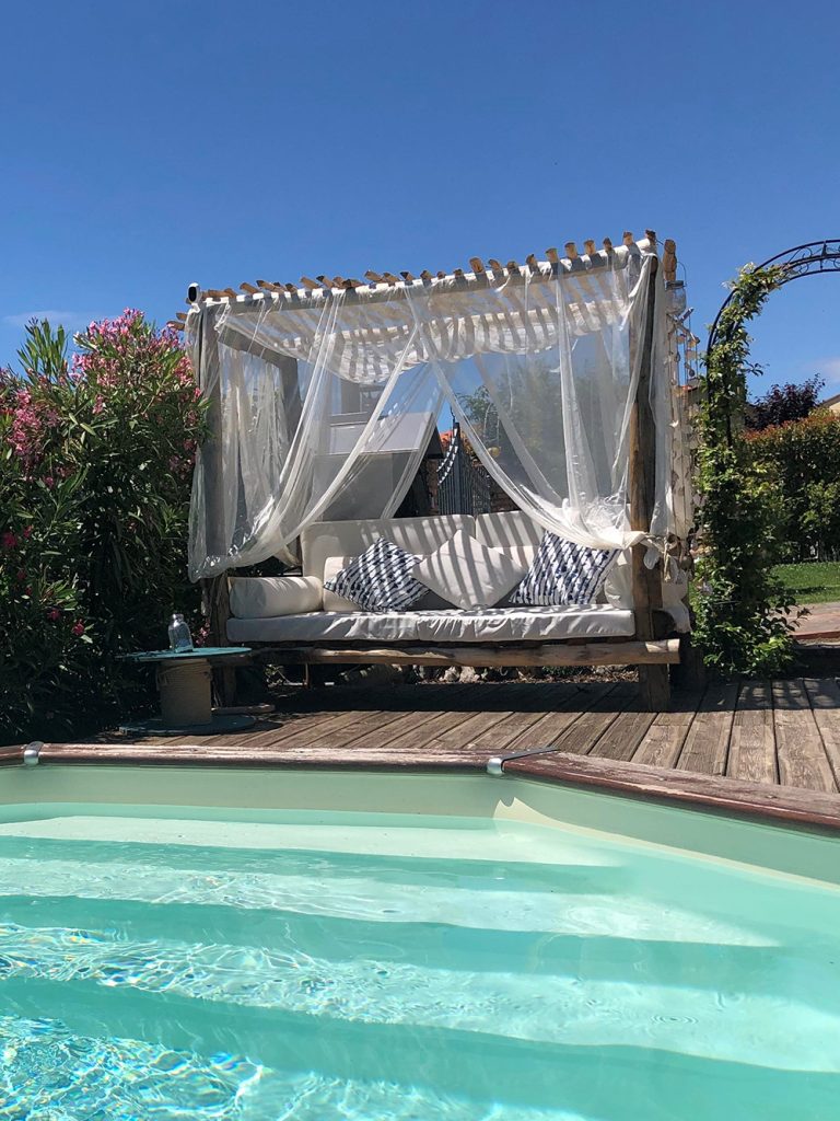 Onlywood Pergola autoportante RUSTICA in Castagno Scortecciato per Coperture Leggere - ANCHE SU MISURA-85969