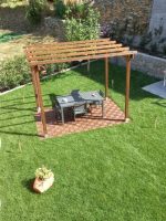 Onlywood Pergola in Legno Autoportante BASIC in Pino Trattato per Coperture Leggere - ANCHE SU MISURA-0