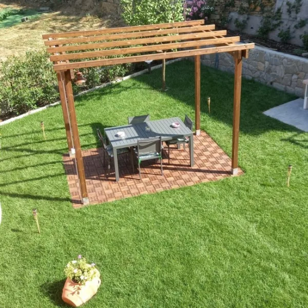Onlywood Pergola in Legno Autoportante BASIC in Pino Trattato per Coperture Leggere - ANCHE SU MISURA-0