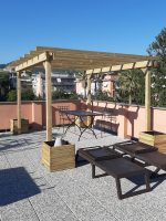 Onlywood Pergola autoportante STANDARD in Legno Pino Trattato per Coperture Pesanti - ANCHE SU MISURA-0