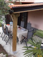 Onlywood Pergola in Legno Addossata STRONG in Pino Trattato per Coperture Extra Pesanti - ANCHE SU MISURA-85960