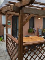 Onlywood Pergola in Legno Addossata STRONG in Pino Trattato per Coperture Extra Pesanti - ANCHE SU MISURA-85961