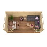 Onlywood Pergola in legno con Pareti Frangivista KRISTINA 560 X 284 x 264 cm-86023