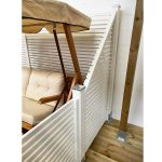 Pannello Frangivista Legno trattato DELUXE 180 x 170 h. cm Verniciato Bianco-86327