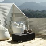 Pannello Frangivista Legno trattato DELUXE 90 x 87-170 h. cm Verniciato Bianco con Taglio Diagonale Lato Destro-0