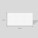 Pannello Frangivista Legno trattato DELUXE 180 x 87 h. cm Verniciato Bianco-86347